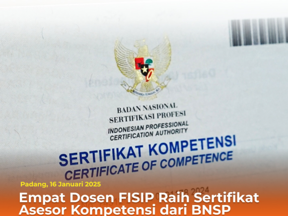 Empat Dosen FISIP Raih Sertifikat Asesor Kompetensi dari BNSP