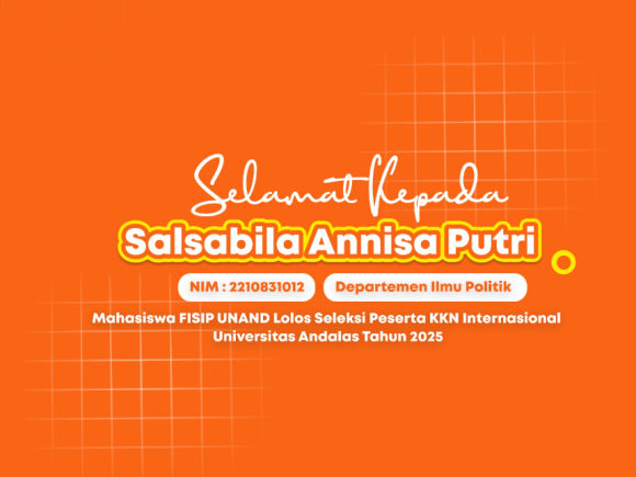 Mahasiswa FISIP UNAND Raih Skor Tertinggi dalam Seleksi KKN Internasional Universitas Andalas 2025