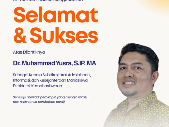 Selamat dan Sukses: Dr. Muhammad Yusra, S.IP, MA Dilantik sebagai Kepala Subdirektorat Administrasi, Informasi, dan Kesejahteraan Mahasiswa, Direktorat Kemahasiswaan