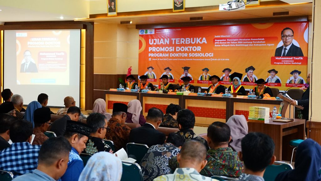 Ujian Terbuka Promosi Doktor Sosiologi FISIP Universitas Andalas